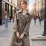 2024 Spring Fall Over The Knee Mid-Length Classic Trench Coat Women's Gray
