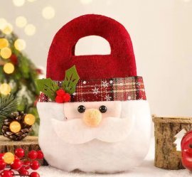 Apple Tote With Christmas Decorations