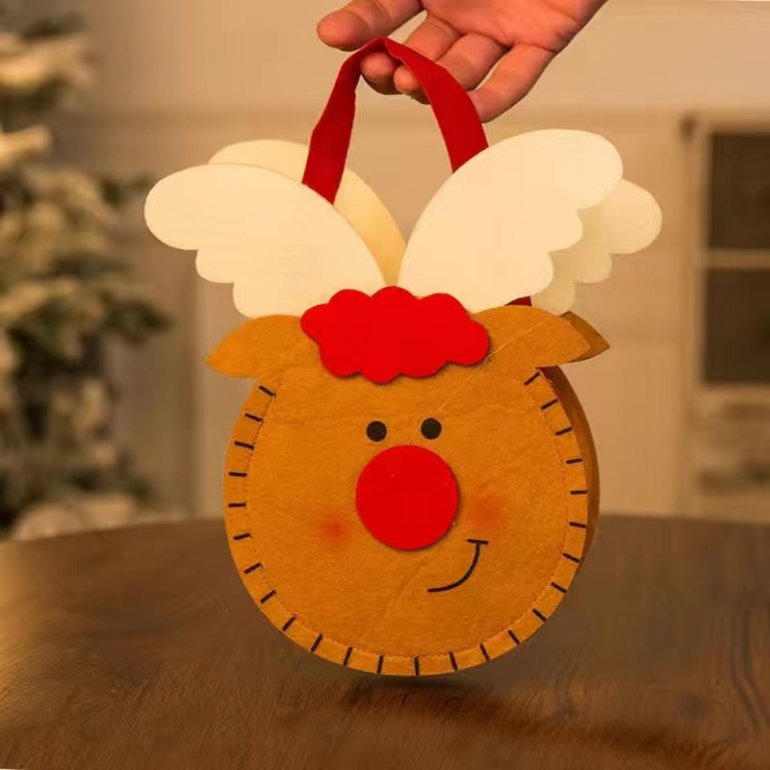 Christmas Gift Bag Apple Bag Christmas Eve Candy Bag Small Gift Tote Bag