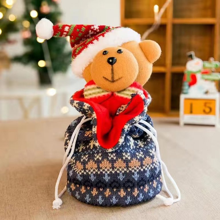 Christmas Gift Bag Apple Bag Christmas Eve Candy Bag Small Gift Tote Bag