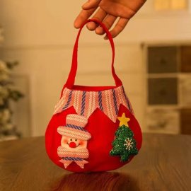 Christmas Gift Bag Apple Bag Christmas Eve Candy Bag Small Gift Tote Bag